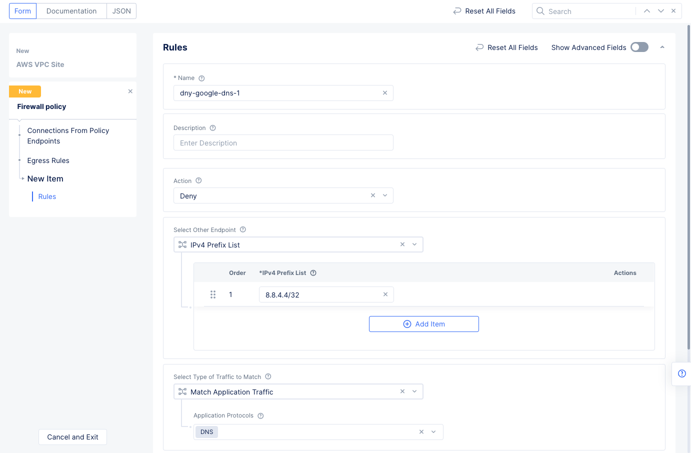 Figure: Network Policy Egress Rule