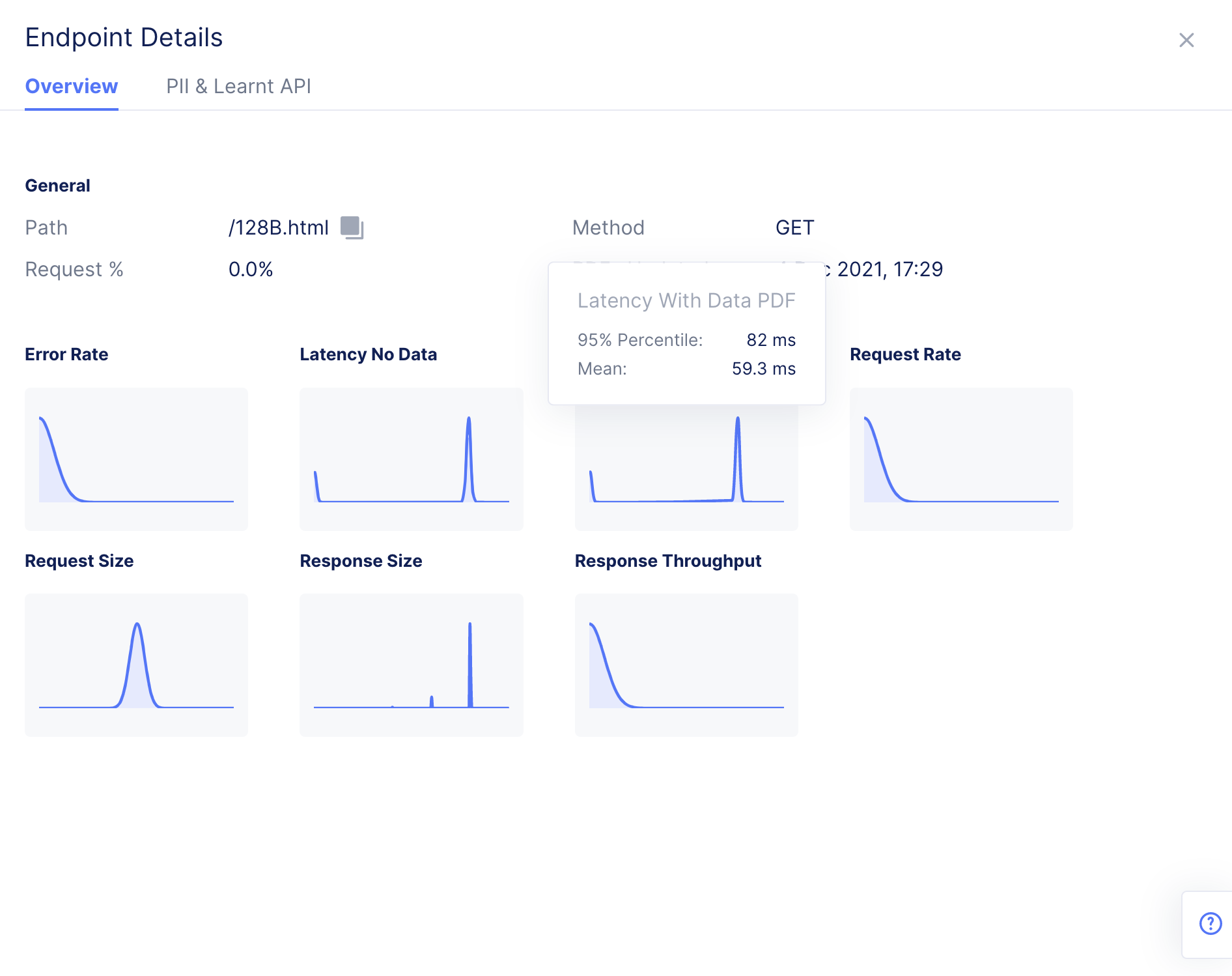 Figure: PDF Information for a Metric in PDF Quick View
