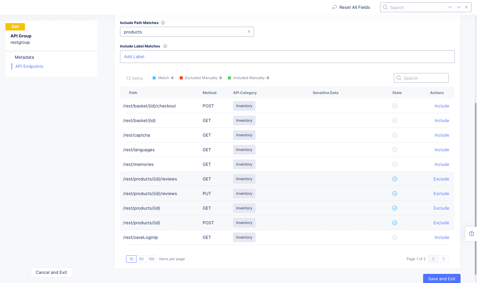 Figure: API Group Path Matches